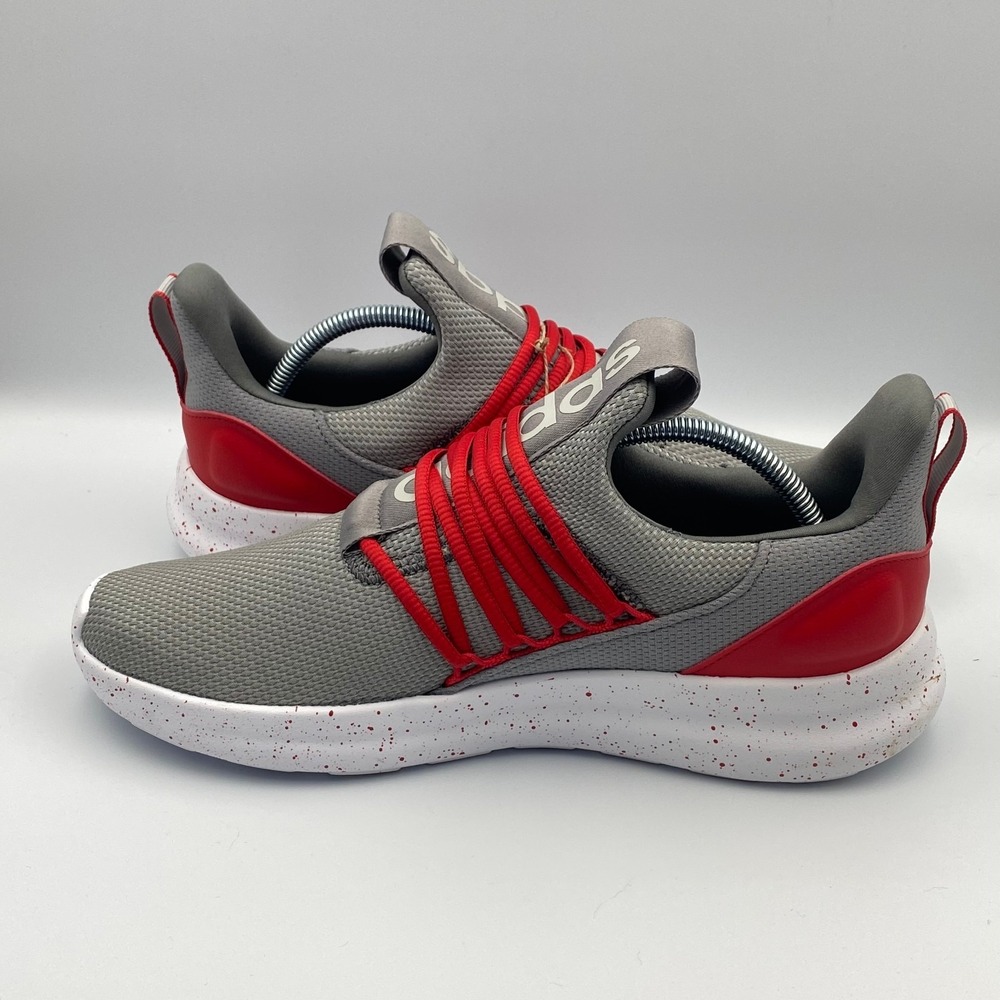 Adidas Lite Racer Adapt 7.0 Slip On Running Sneakers Gray Red Men's 10 JR0548 - Picture 6 of 8